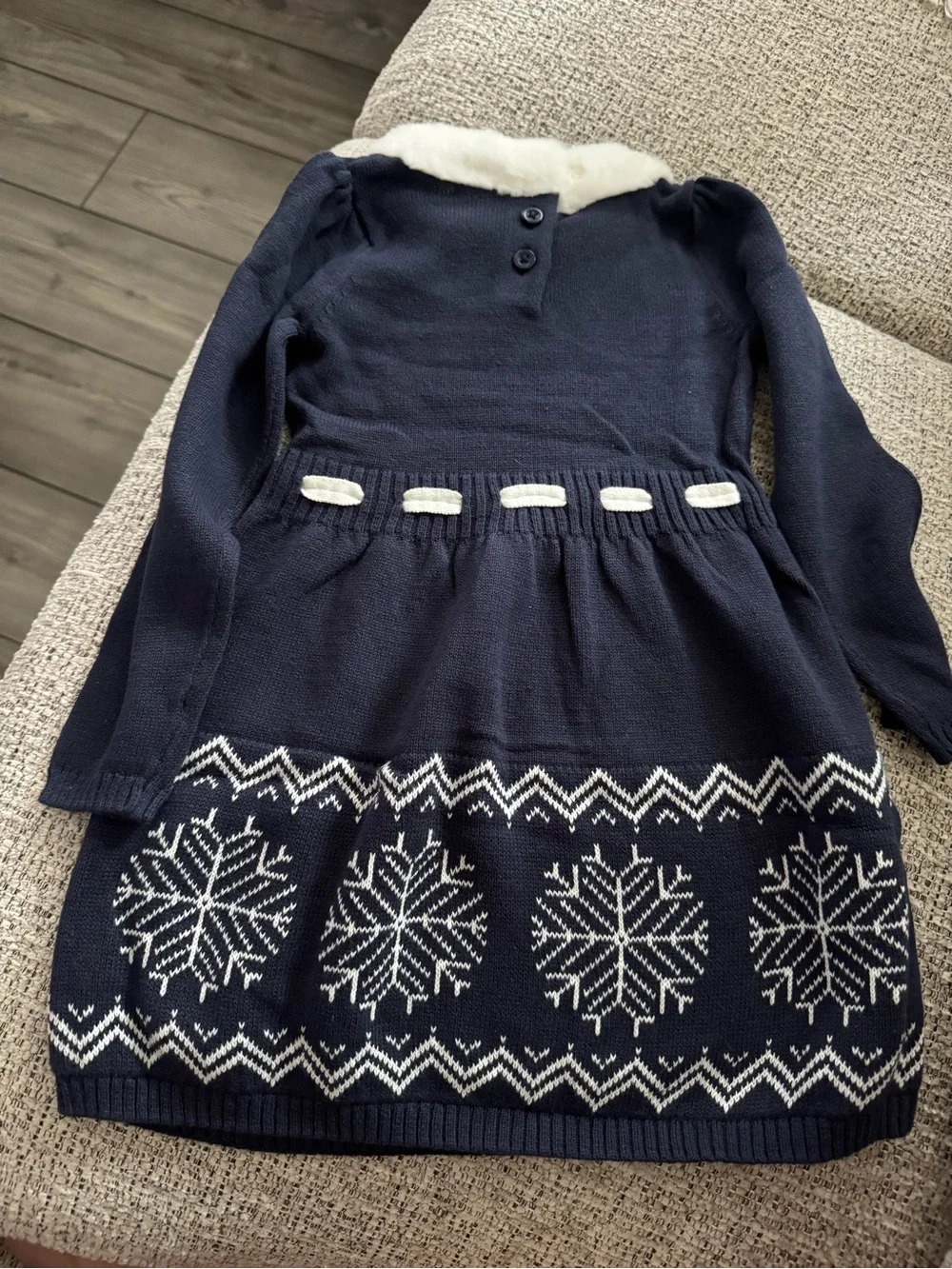 NWT Gymboree Girls Holiday Snowflake Knit Sweater Dress Size 6